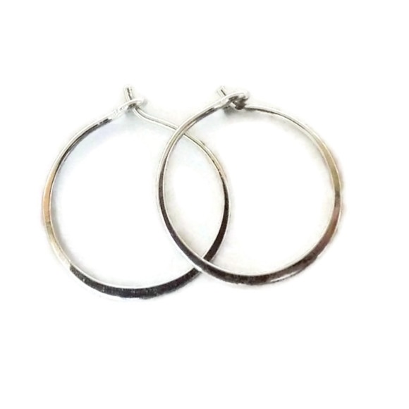 Moodtherapy Jewelry - 🖤firm🖤Small Sterling Silver Huggie Hoop Earrings